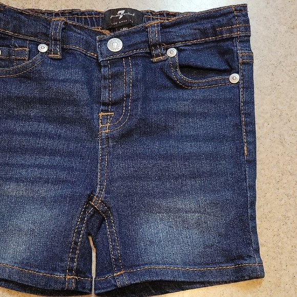 7 For All Mankind Indigo Denim Shorts Size 24 Months - Picture 5 of 10